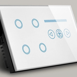Smart panel with 4 channel touch control and multi level fan control