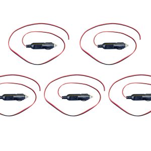 High Quality Copper Car Adapter Charger Cigarette Lighter Plug Power Cord Socket/Plug/Connector LED Switch 12V 24V 15A (Pack of 5)