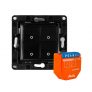 Shelly Wall switch 4 + Shelly Plus i4 – Black Color
